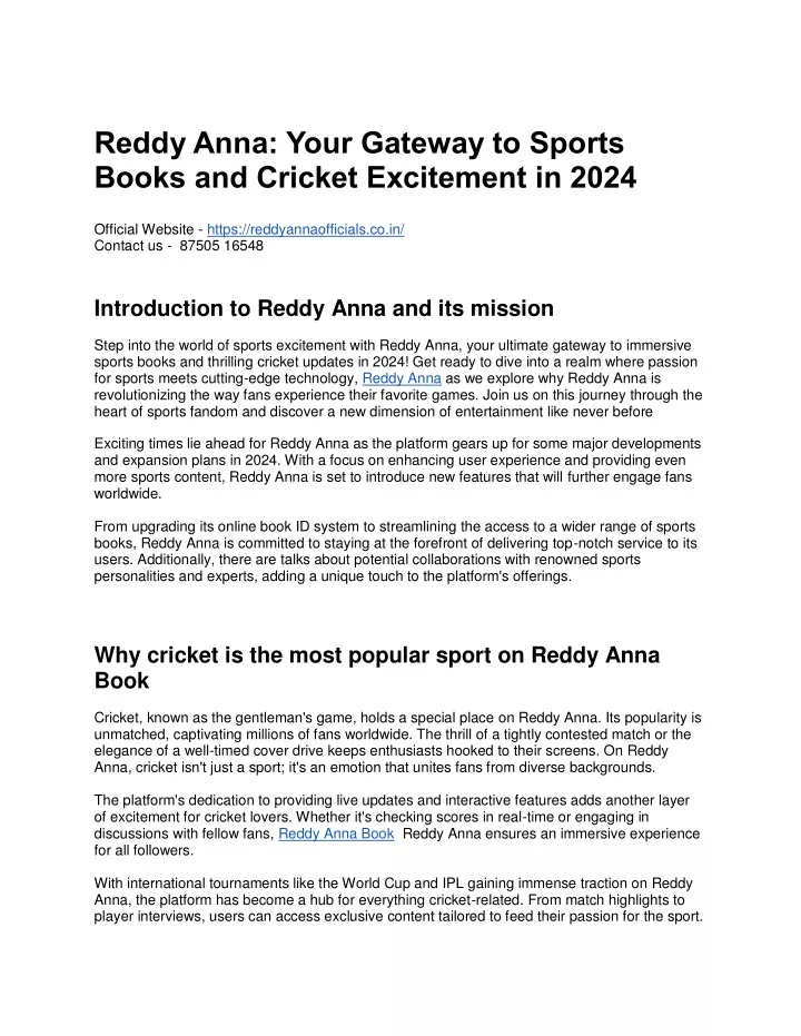 reddy anna your gateway to sports books