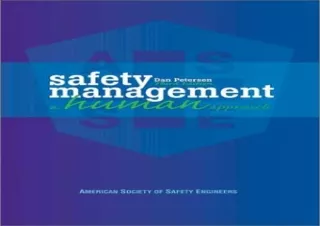 ❤ PDF/READ ⚡  Safety Management: A Human Approach