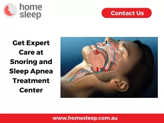 Get Expert Care at Snoring and Sleep Apnea Treatment Center