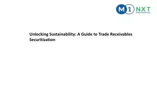 Unlocking Sustainability-A Guide to Trade Receivables Securitization.
