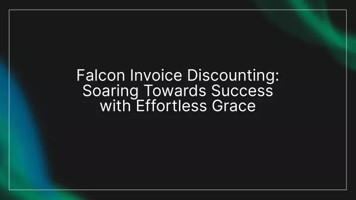 falcon invoice discounting soaring towards