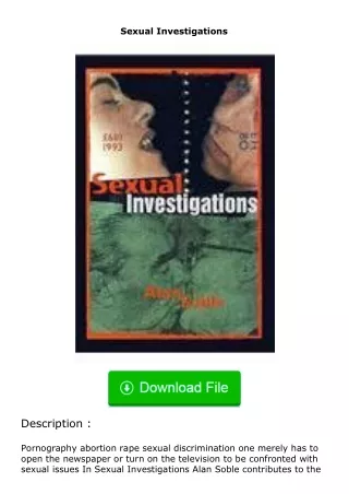 download⚡️ free (✔️pdf✔️) Sexual Investigations