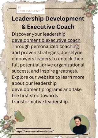 Best Leadership Development & Executive Coach