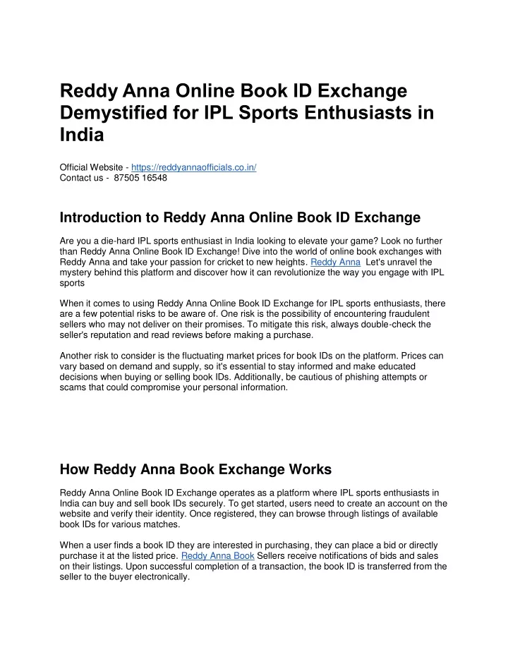 reddy anna online book id exchange demystified