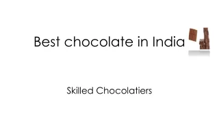 Best chocolate in India