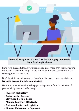 Financial Navigation: Expert Tip For Managing Finances In Your Trucking Business