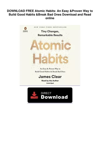 DOWNLOAD FREE  Atomic Habits: An Easy & Proven Way to Build Good Habits &