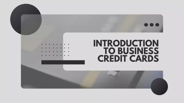 introduction to business credit cards