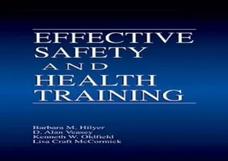 get [PDF] Download Effective Safety and Health Training