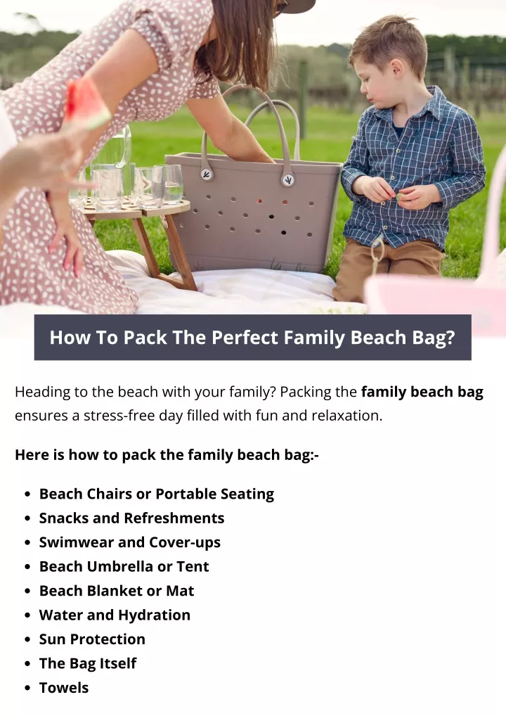 how to pack the perfect family beach bag