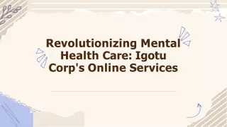 online mental health services Provided By Igotucorp