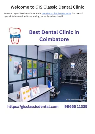 2 Best Dental Clinic in Coimbatore  Coimbatore Dental Specialists
