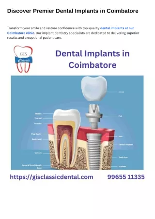 3 Dental Implants in Coimbatore  Implant Dentistry Coimbatore