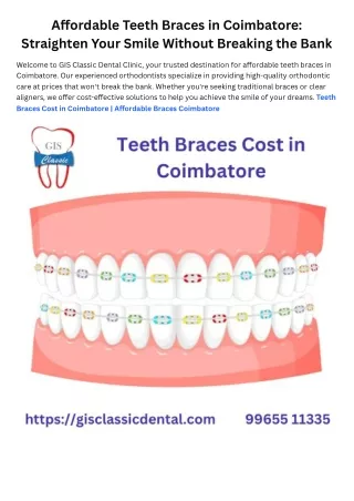 8 Teeth Braces Cost in Coimbatore  Affordable Braces Coimbatore