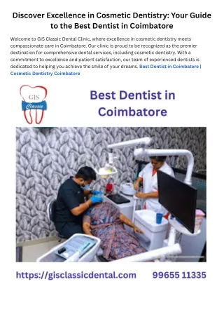 9 Best Dentist in Coimbatore  Cosmetic Dentistry Coimbatore