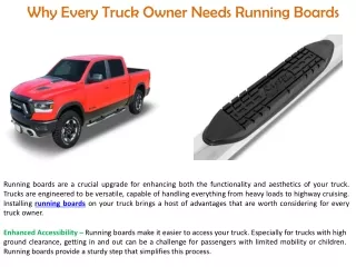 Why Every Truck Owner Needs Running Boards