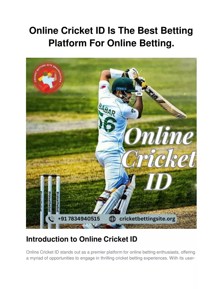 online cricket id is the best betting platform for online betting