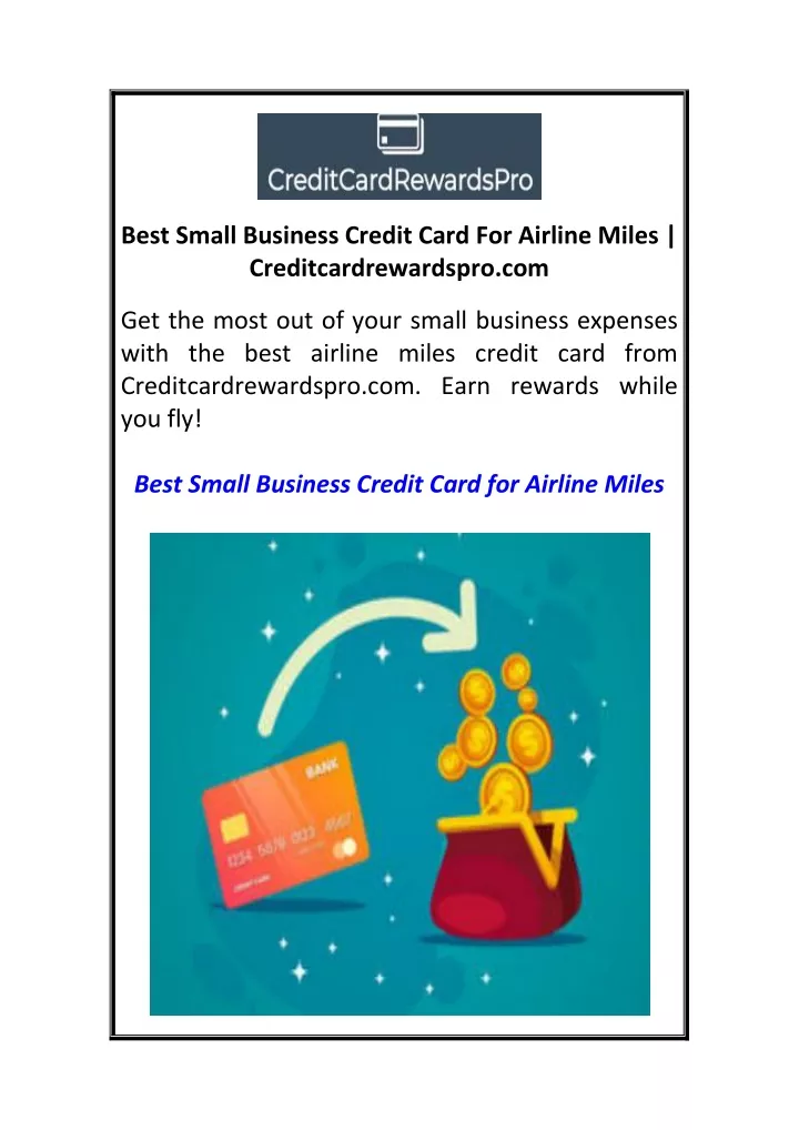 best small business credit card for airline miles