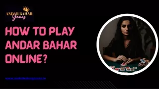 How to play Andar Bahar online