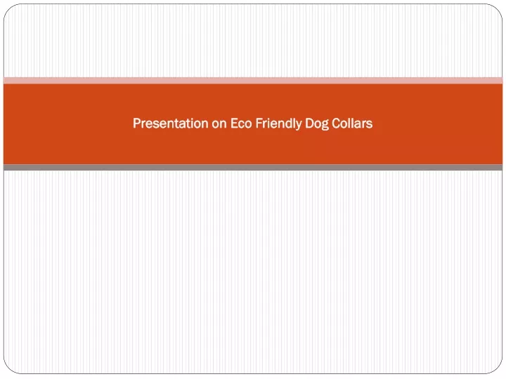 presentation on eco friendly dog collars