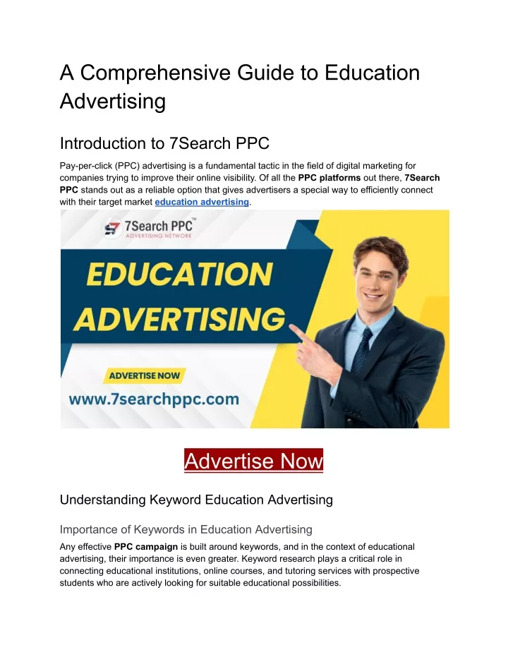 a comprehensive guide to education advertising