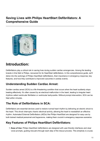 Saving Lives with Philips HeartStart Defibrillators A Comprehensive Guide (2)