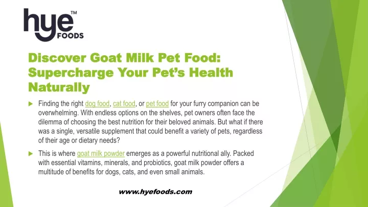 discover discover goat milk pet food goat milk