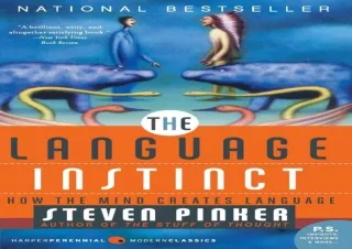 ✔ Download Book ▶️ [PDF]  The Language Instinct: How the Mind Creates Language (