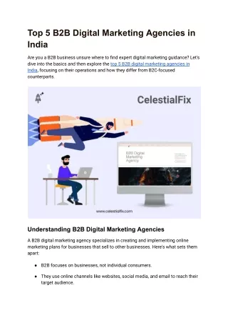 Top 5 B2B Digital Marketing Agencies in India