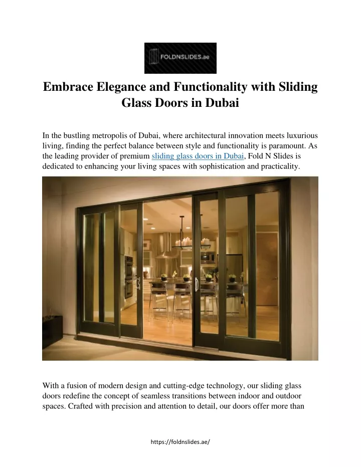 embrace elegance and functionality with sliding