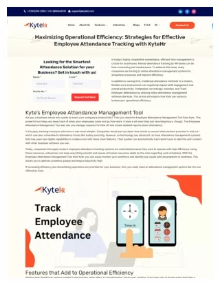 Kyte’s Employee Attendance Management Tool