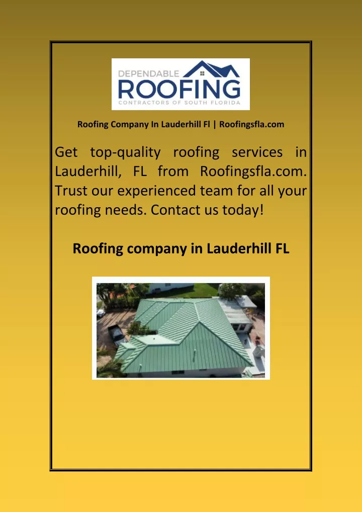 roofing company in lauderhill fl roofingsfla com