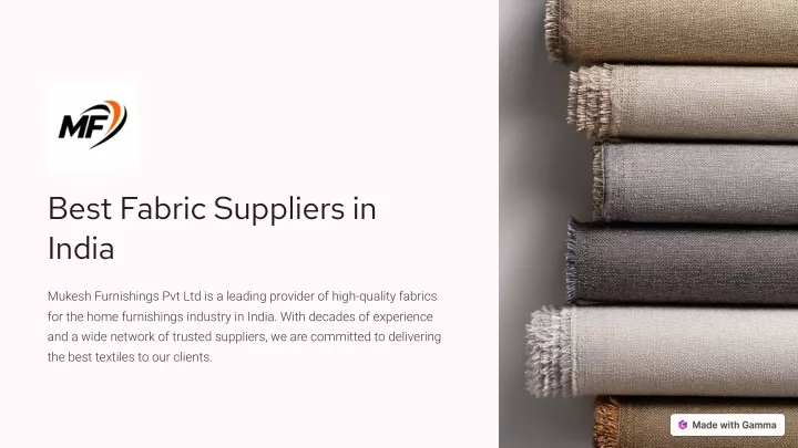 best fabric suppliers in india