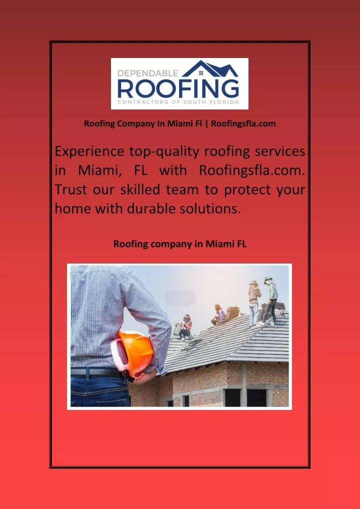 roofing company in miami fl roofingsfla com