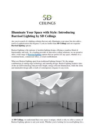 Illuminate Your Space with Style Introducing Barrisol Lighting by SD Ceilings