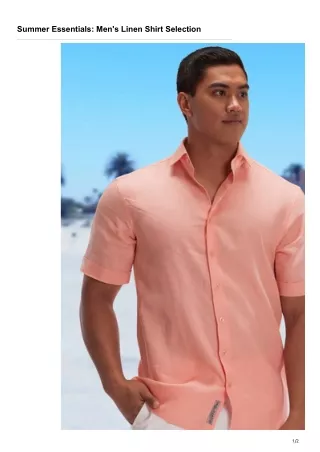 Summer Essentials Mens Linen Shirt Selection