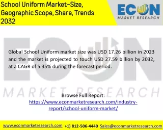 school uniform market size geographic scope share