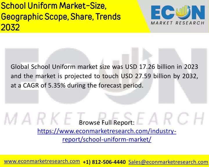 school uniform market size geographic scope share