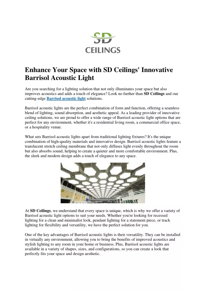 enhance your space with sd ceilings innovative