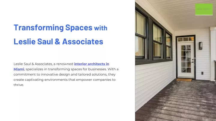 transforming spaces with leslie saul associates