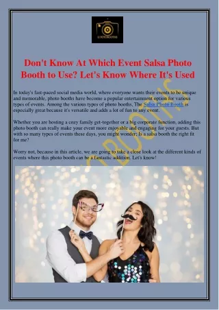 don t know at which event salsa photo booth