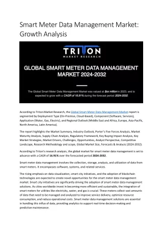 GLOBAL SMART METER DATA MANAGEMENT MARKET 2019-2027