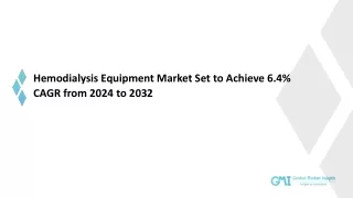 Hemodialysis Equipment Market : Research and Development Initiatives