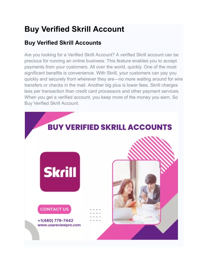 buy verified skrill account