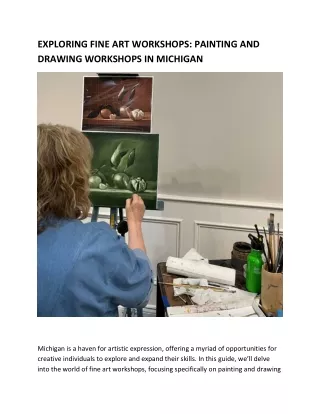 Painting and drawing workshops in Michigan