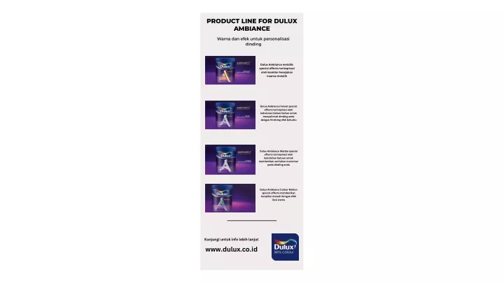 product line for dulux ambiance
