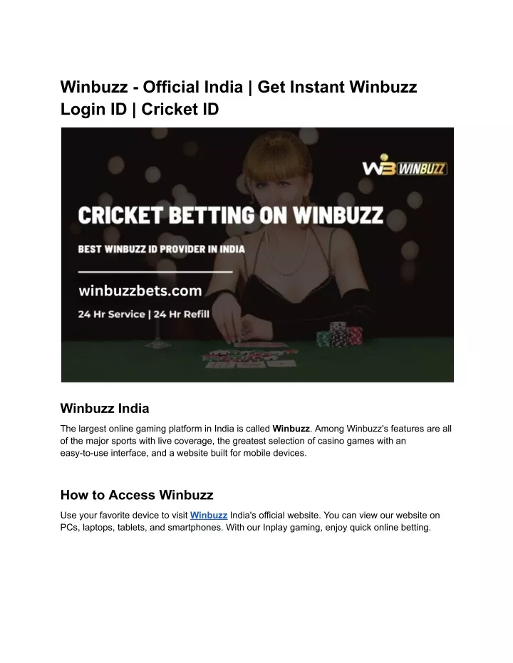 winbuzz official india get instant winbuzz login