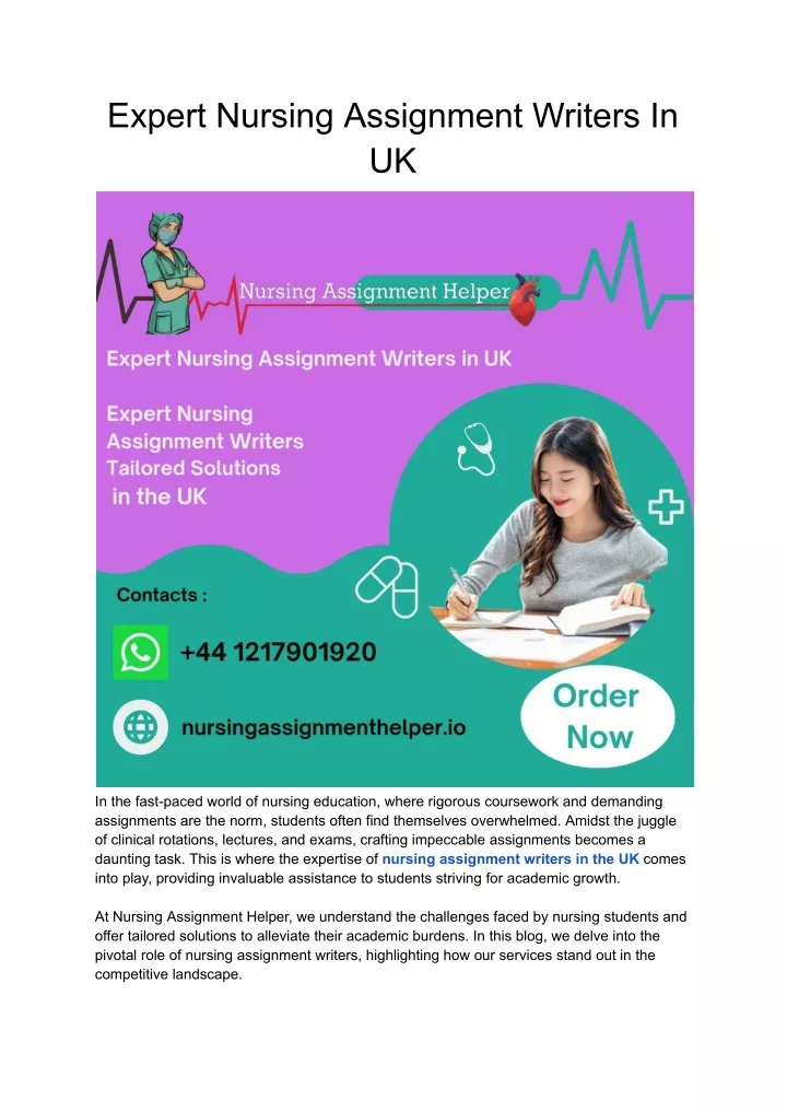 nursing assignment writers uk