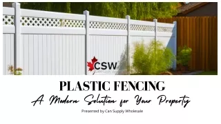 Plastic Fencing: A Modern Solution for Your Property