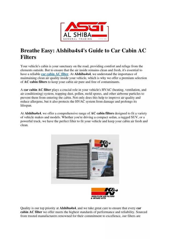 breathe easy alshiba4x4 s guide to car cabin